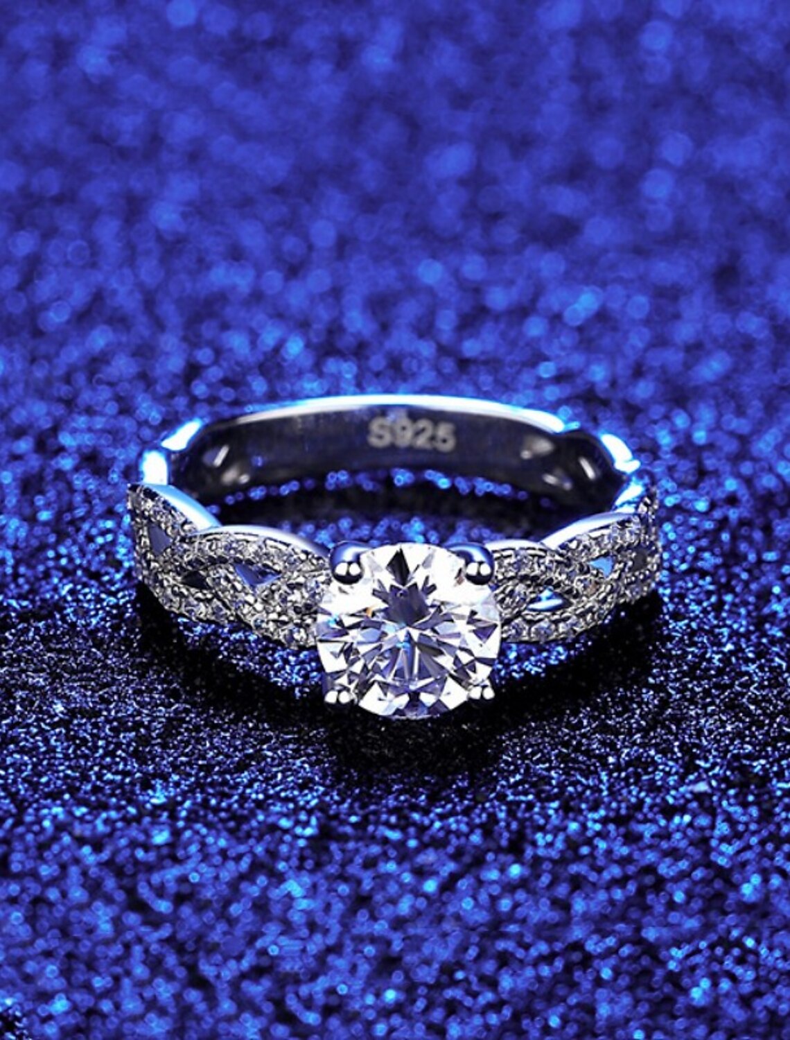 Wedding Classic Silver S925 Sterling Silver Precious Stylish Simple 1PC Moissanite