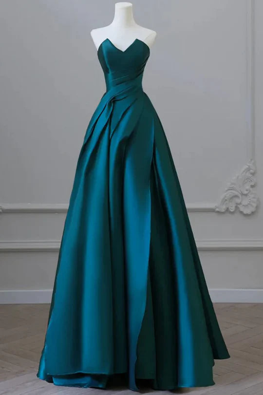 empire waist dress prom Green Grecian One Shoulder Empire Waist Formal Prom Evening Dress HB148A Size 16 / Other main image 1