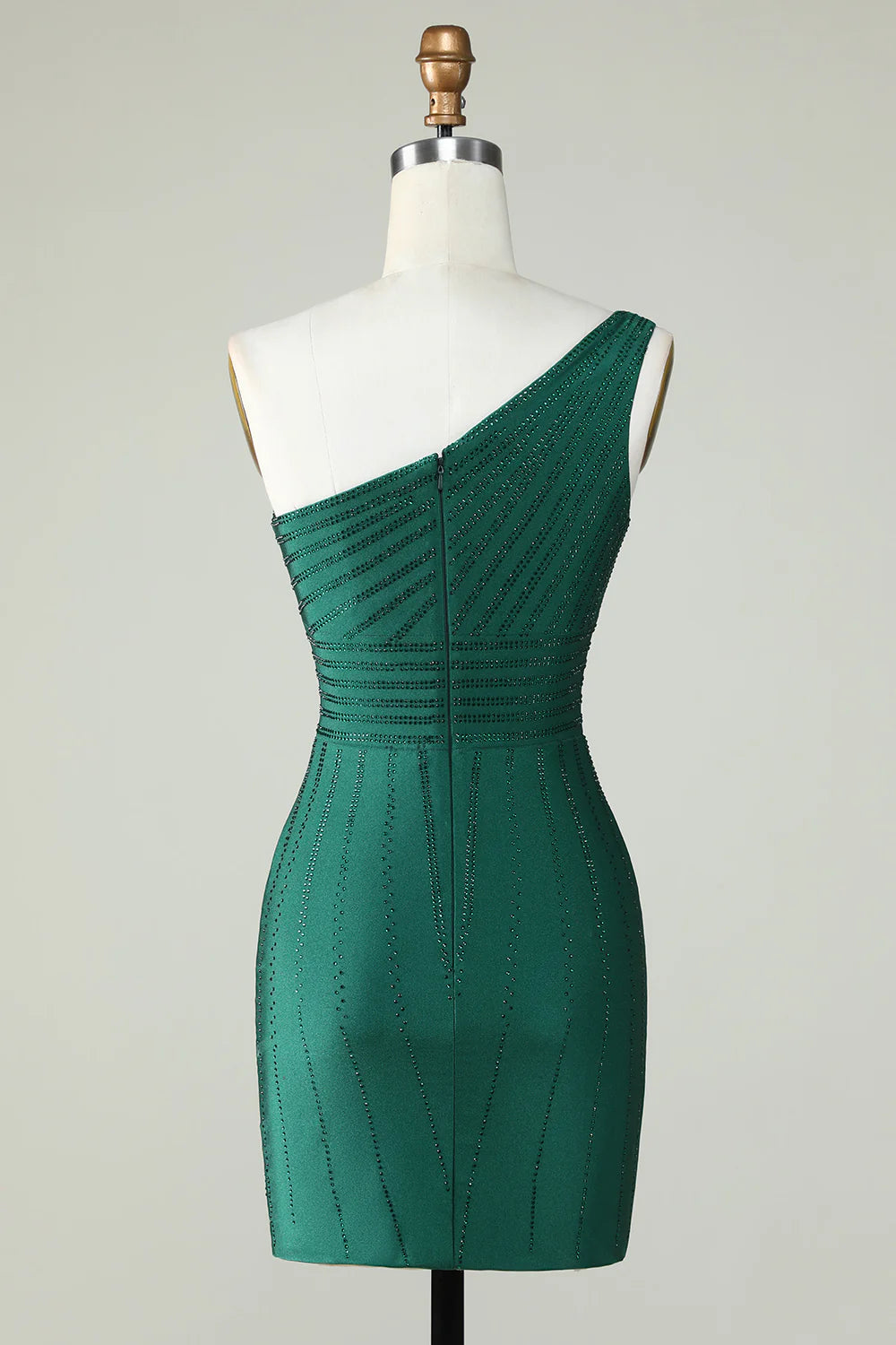 Black Sheath One Shoulder Homecoming Dress with Beading