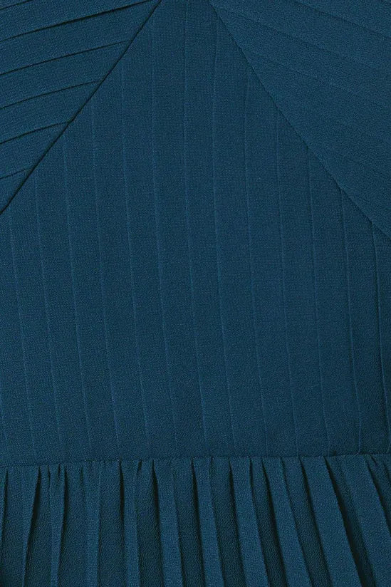 Pleated Georgette Dress With Oversized Sleeve A-Line Mother of the Bride Dresse