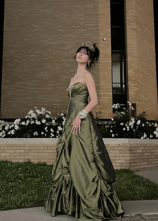 Retro Ball Gown Strapless New Dresses Prom Dresses