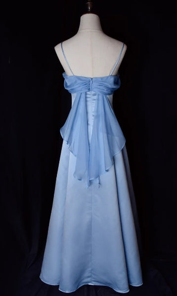 Minimalist A Line Spaghetti Straps Long Prom Dresses