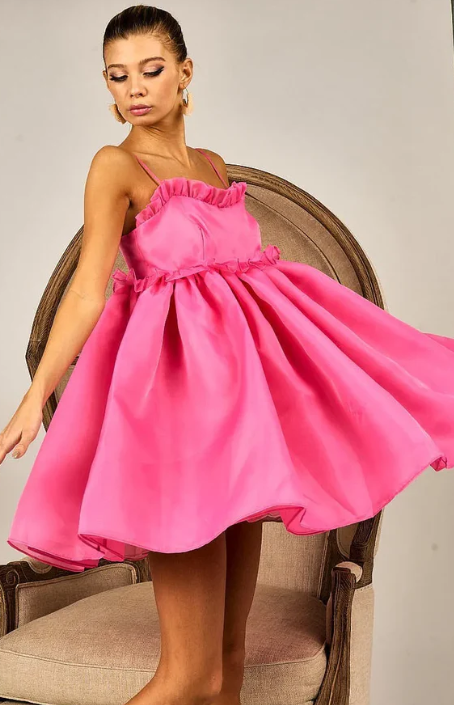 Sexy Ruffled Edge Sweet Heart Neck Sleeveless Tulle Dress