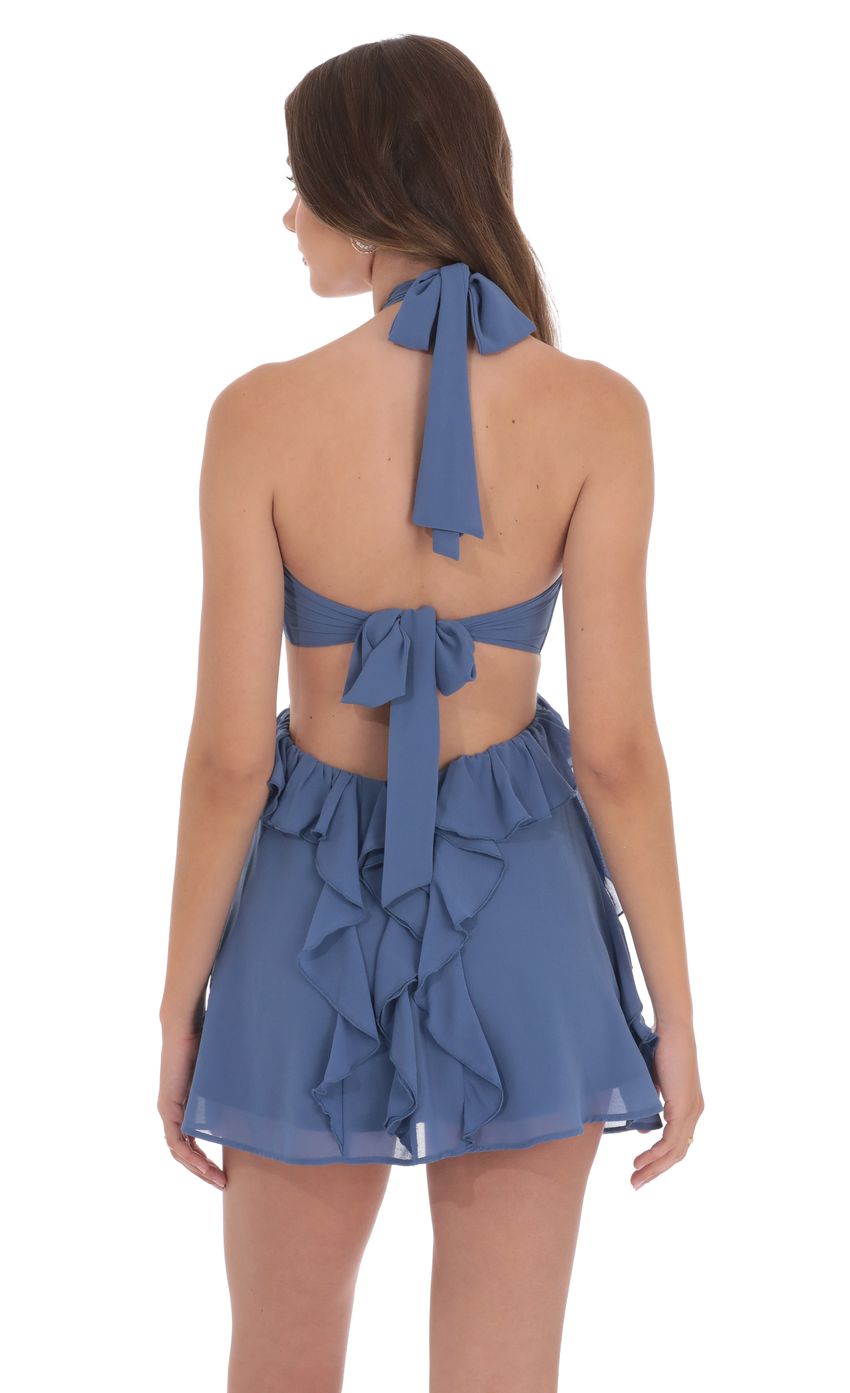 Chic Chiffon Cutout Ruffle Dress Homecoming dresses