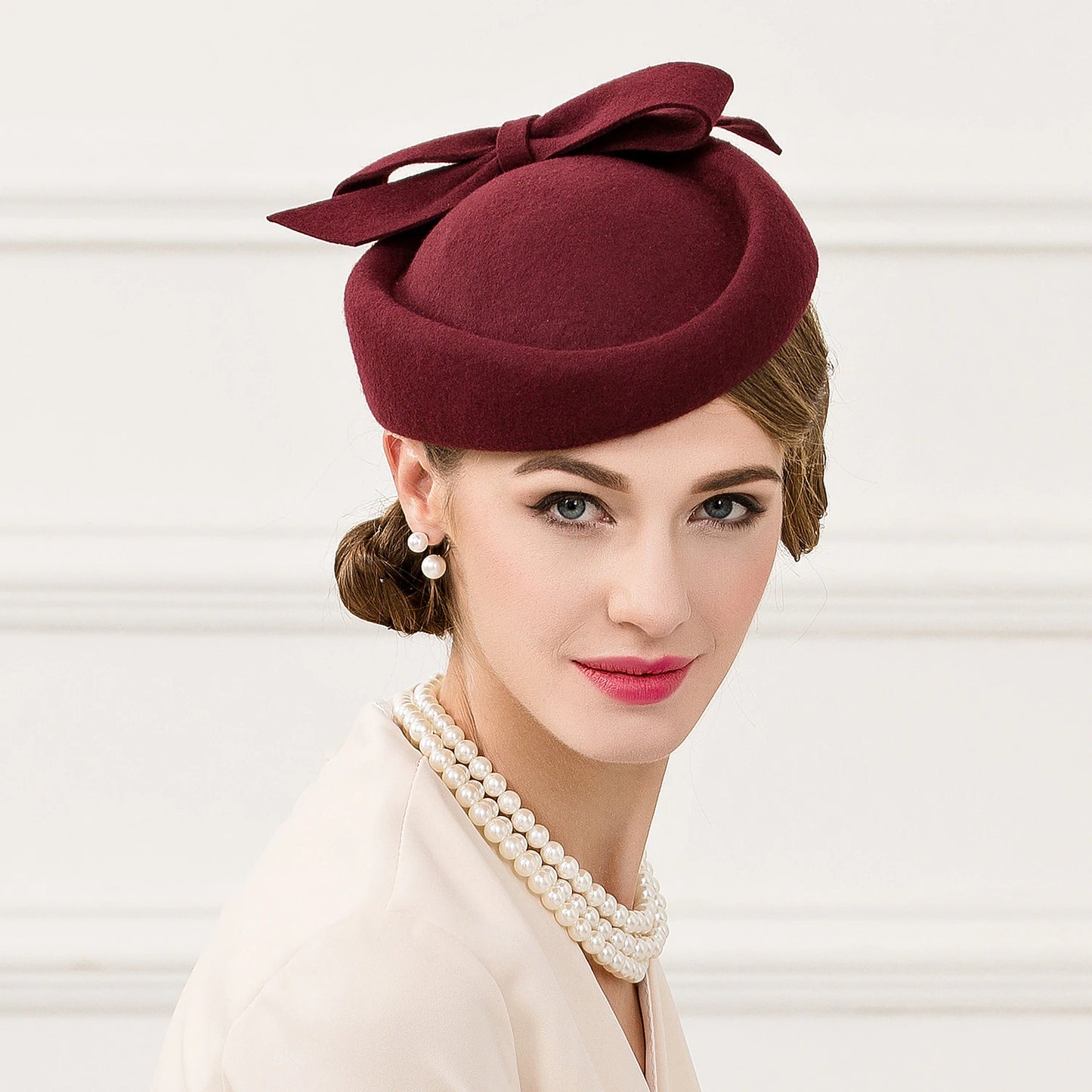 Wool Wedding Special Occasion Vintage With Bowknot Headpiece Headwear
