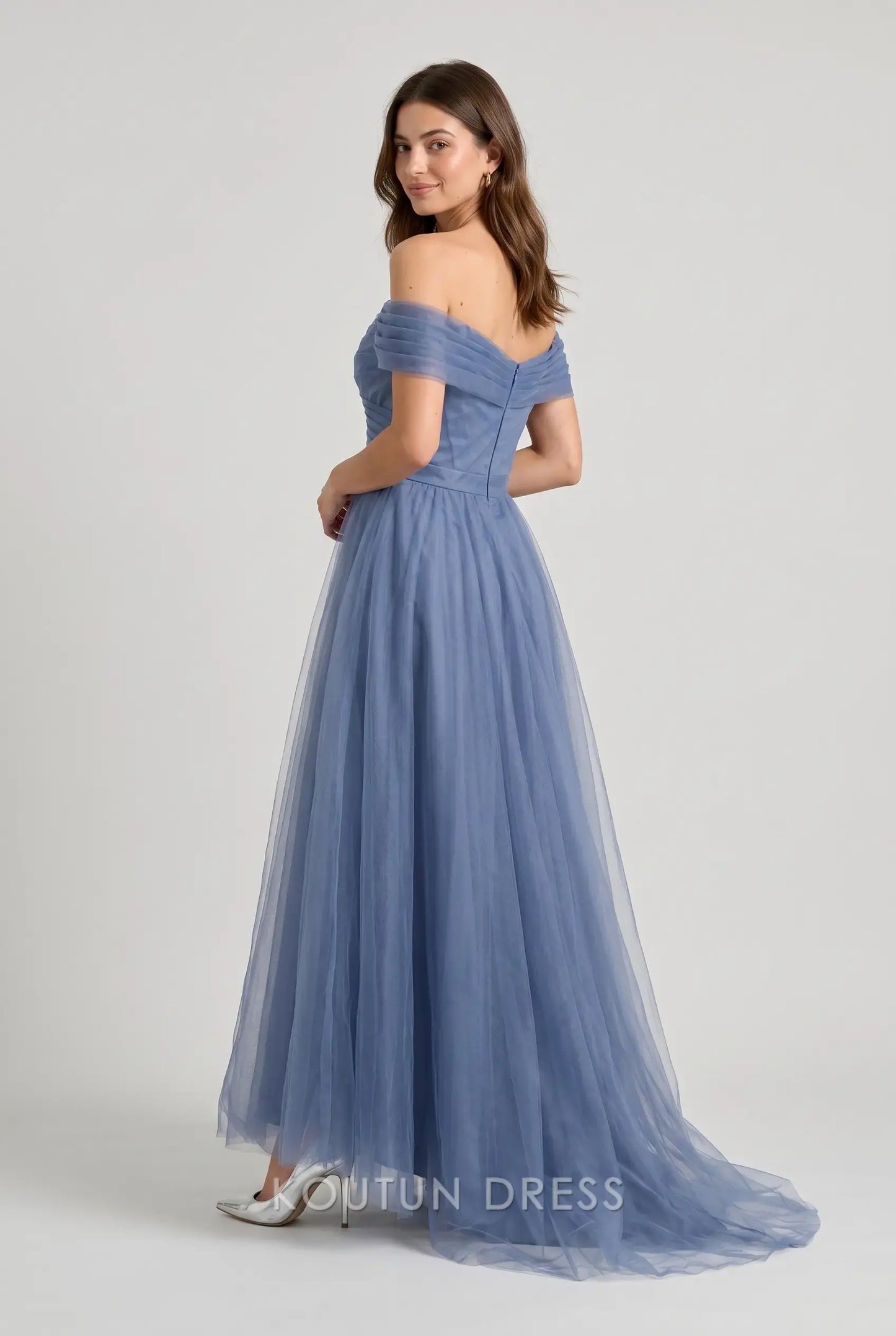 Blue A Line Off the Shoulder Mother Of The Bride/ Groom Dresses Formal Evening Dress