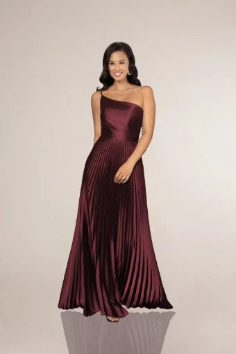 Formal One-Shoulder Floor-Length Bridesmaid Dress