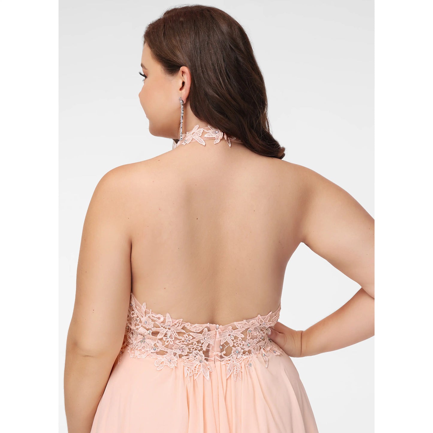 Charming A-Line Halter Sleeveless Embellished Blush Pink Short Homecoming Dresses For Her
