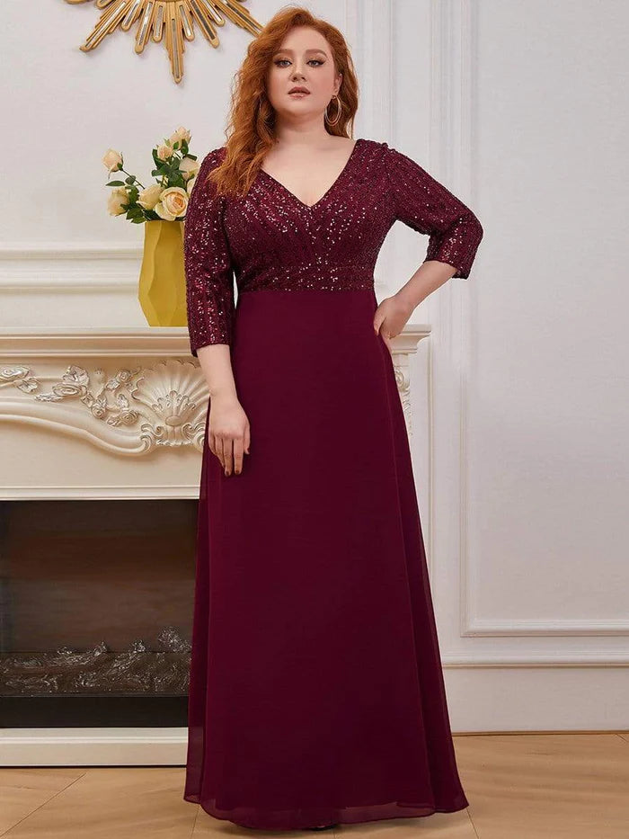 plus size sexy evening dresses Zenobia Plus Size Evening Dress In Orchid