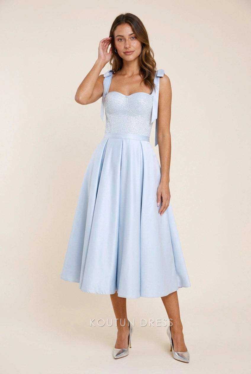 Koutun Elegant A-Line Sweetheart Sequin Prom Dress