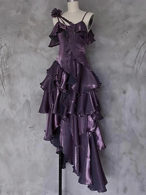 Sparkle Ruffle Prom Dresses Causal Birthday Dresses Dance Party Dress