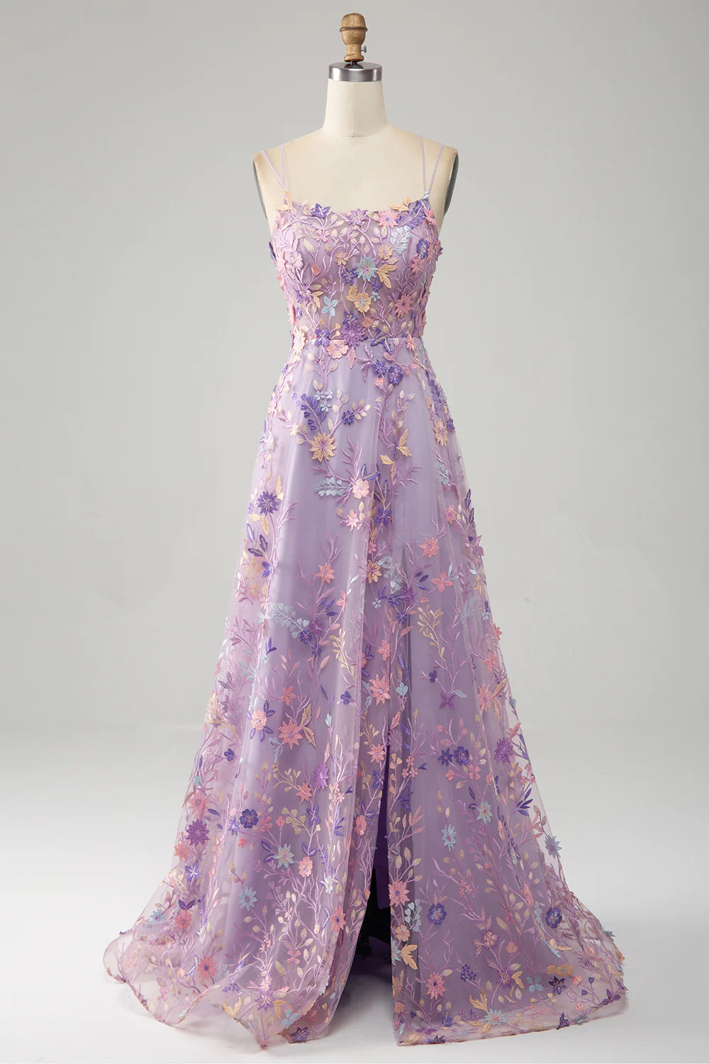 light purple a line dress ROSEE de MATIN LIGHT PURPLE A-LINE TULLE MIDI DRESS main image 0