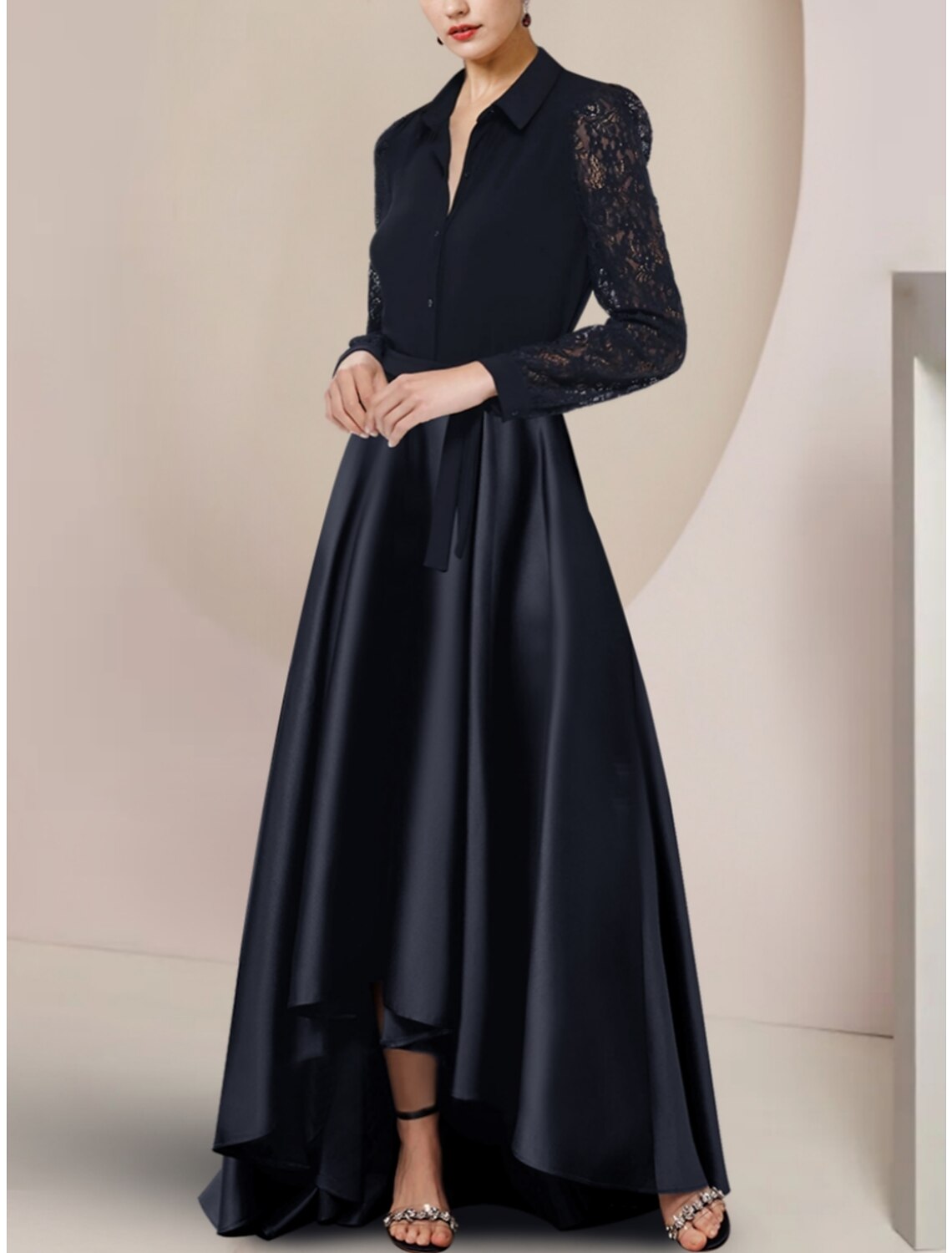 A-Line Mother of the Bride Dress Wedding Guest Party Elegant Shirt Col –  Koutun Dress