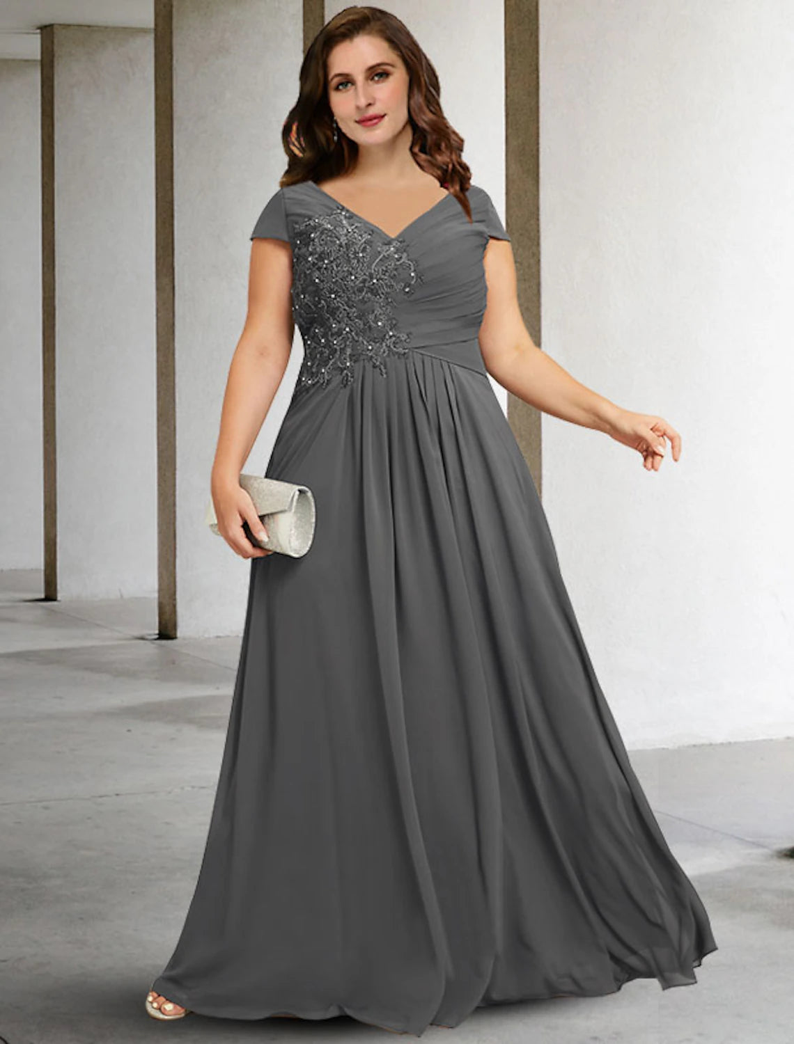A-Line Plus Size Curve Mother of the Bride Dresses Elegant Dress Forma – Koutun Dress
