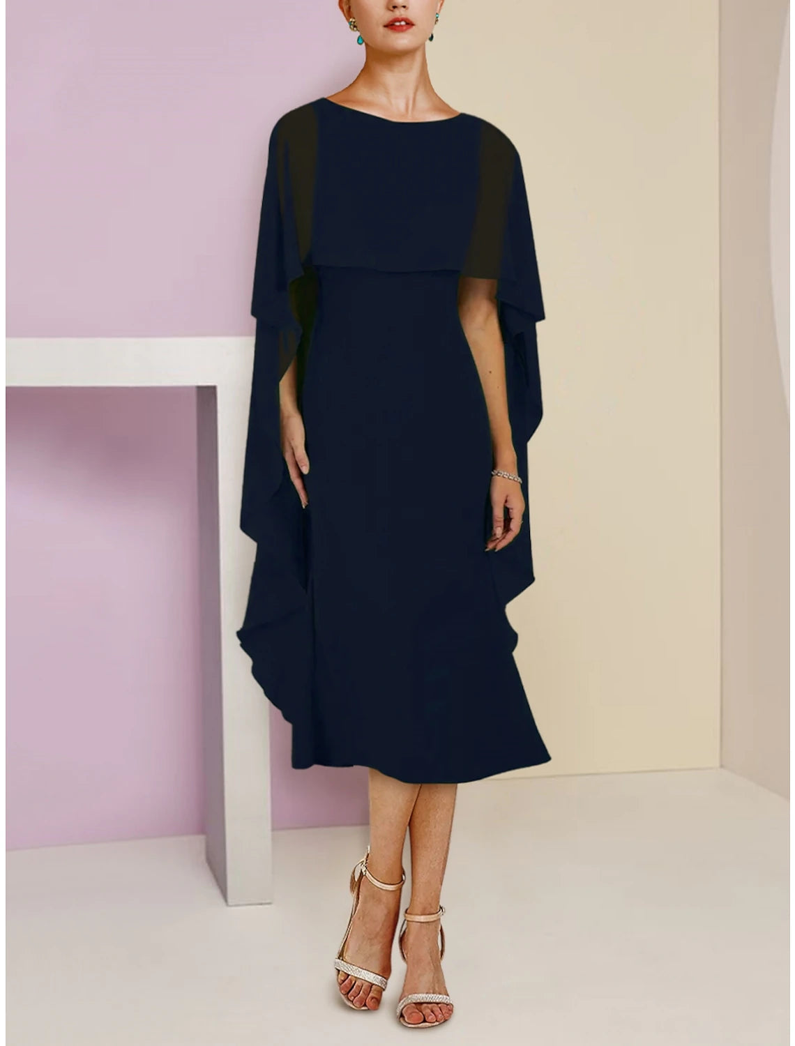 Sheath / Column Mother of the Bride Dress Wedding Guest Simple Elegant Koutun Dress Sheath / Column Mother of the Bride Dress Wedding Guest Simple Elegant Koutun Dress