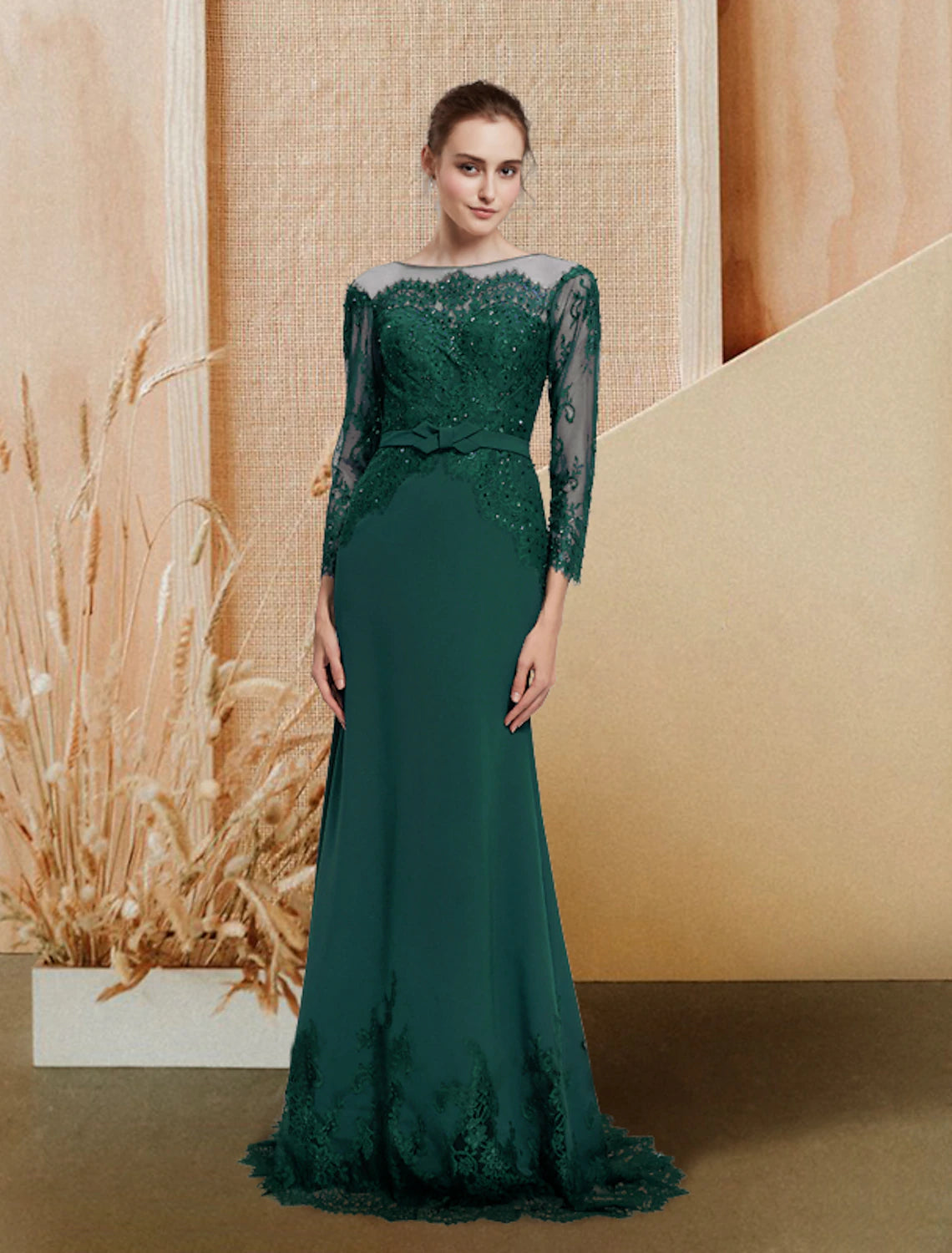 Mermaid / Trumpet Evening Gown Luxurious Dress Wedding Guest Engagemen – Koutun Dress