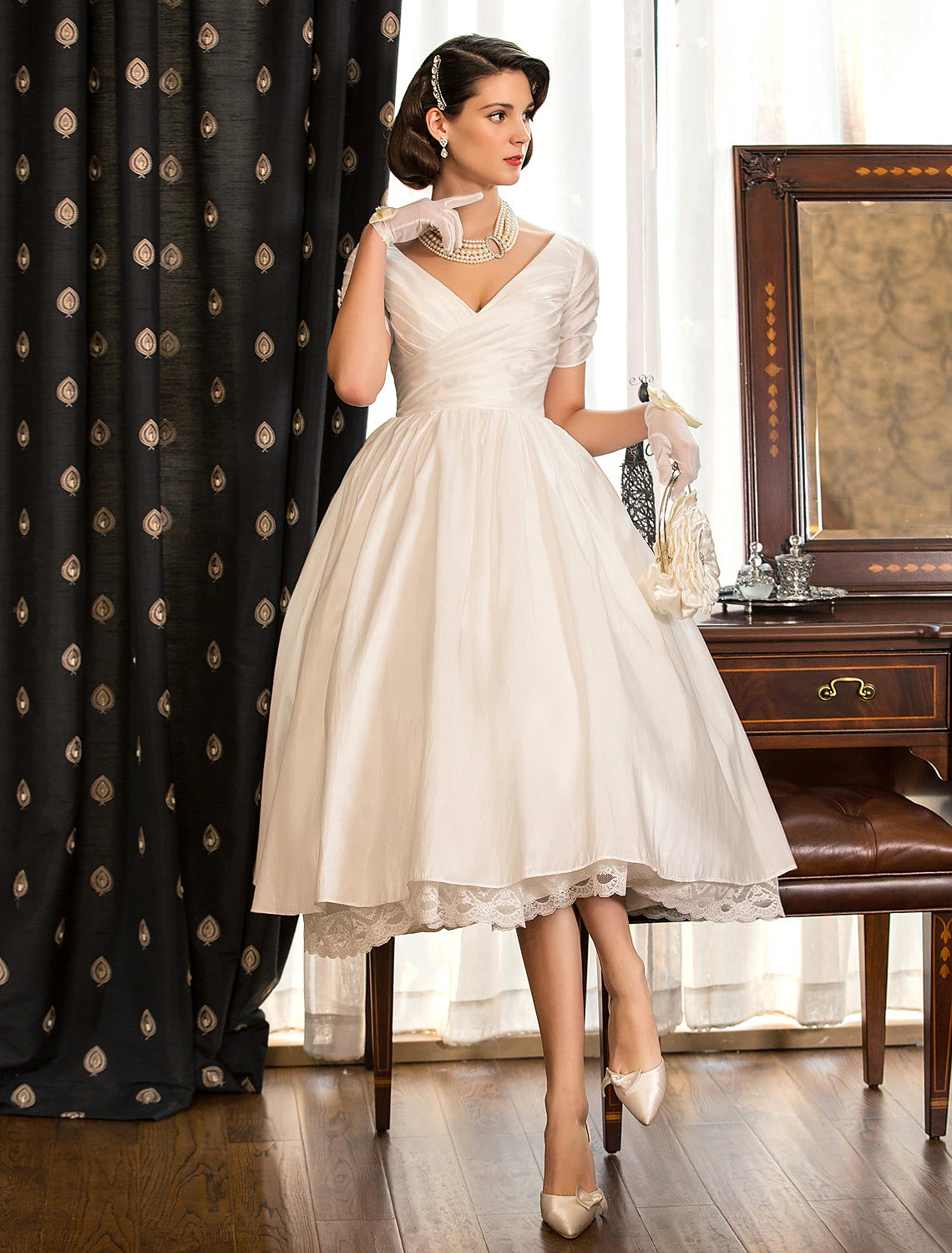 Reception Wedding Dresses Vintage 1940s / 1950s Little White Dresses A – Koutun Dress