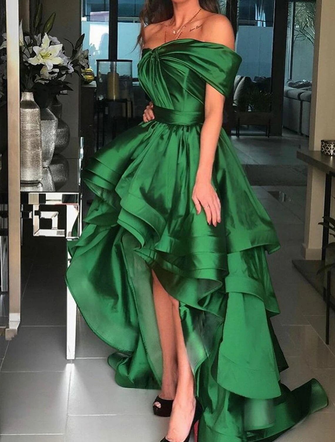 A-Line Prom Dresses Minimalist Dress Christmas Prom Court Train Short   Koutun Dress
