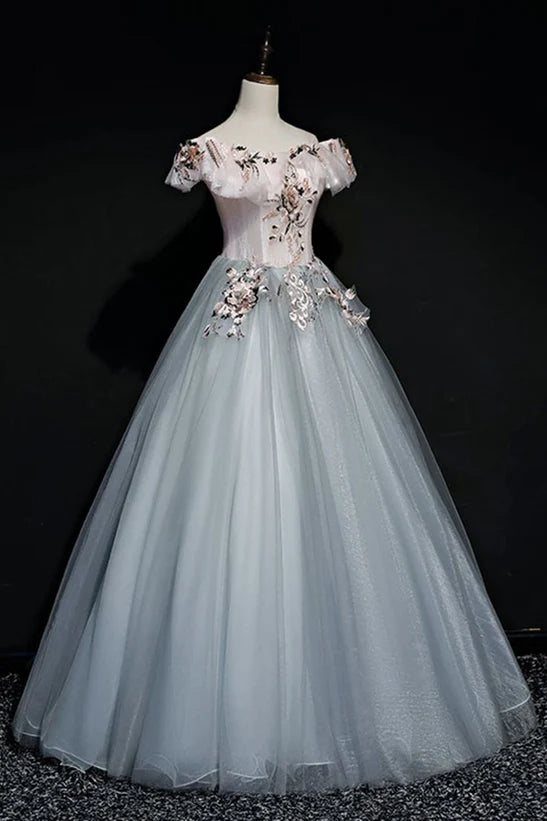 A-Line Princess Quinceanera Dress Prom Dresses Long Off Shoulder Party Dress Sweet 16 Dress