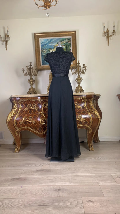 A-Line Formal Embroidery Floor-length Mother of the Bride Dresse Evening Dress
