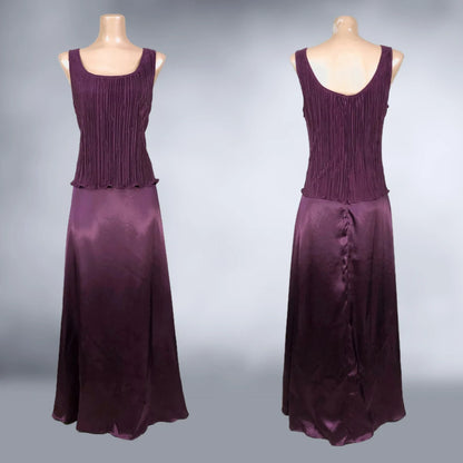 Two Piece Satin Formal Dress & Jacket Mother of the Bride Dress Long Prom Party Gown