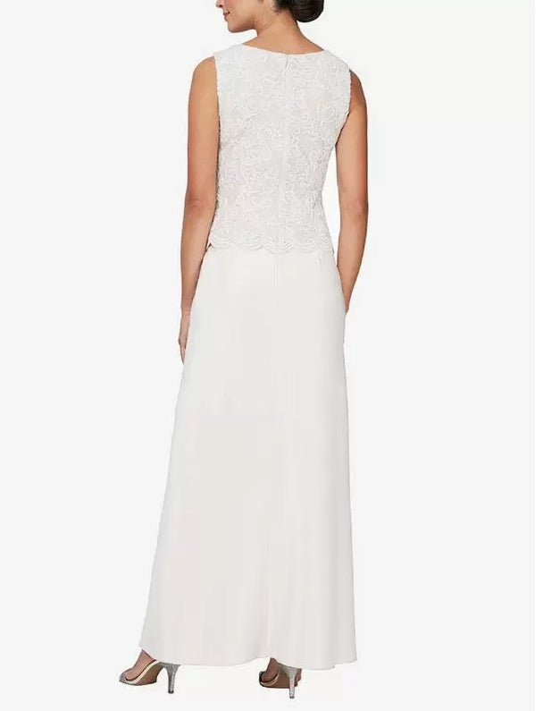 Square Neck Long Sleeves A-Line Lace Mother of the Bride Dresse Wedding Guest Party Dresses