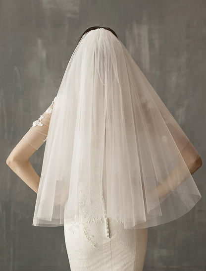 Sweet Wedding Veil Elbow Veils with Solid Tulle / Drop Veil
