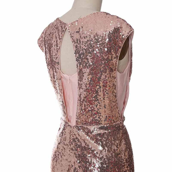Sequin Long Wedding Party Dress Bridesmaid Mother Of The Bride Dress