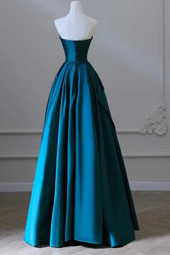 open lace back dress ASHLEYlauren Empire Waist Prom Dress 12258 main image 1
