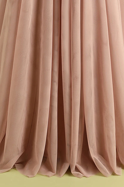 Pink Split Front Spaghetti Straps Prom Dress