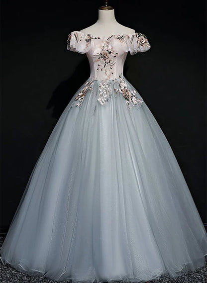 A-Line Princess Quinceanera Dress Prom Dresses Long Off Shoulder Party Dress Sweet 16 Dress