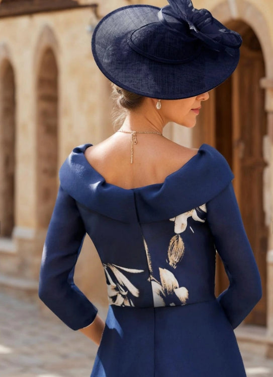 A-Line Mother of the Bride Dress Vintage Bateau Neck Ankle Length Chif –  Koutun Dress
