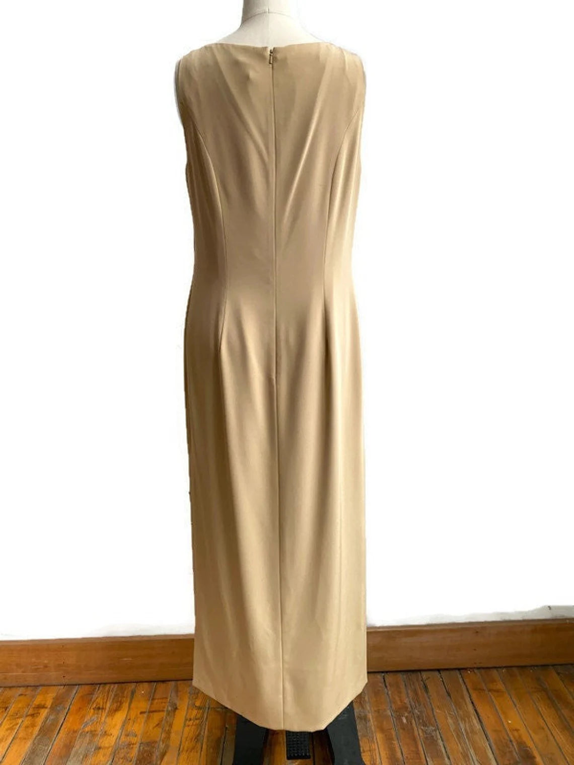 Formalwear Dress Suit Light Gold Black Tie Beaded Dress With Over Jacket Two Piece Mother of the Bride Dresse