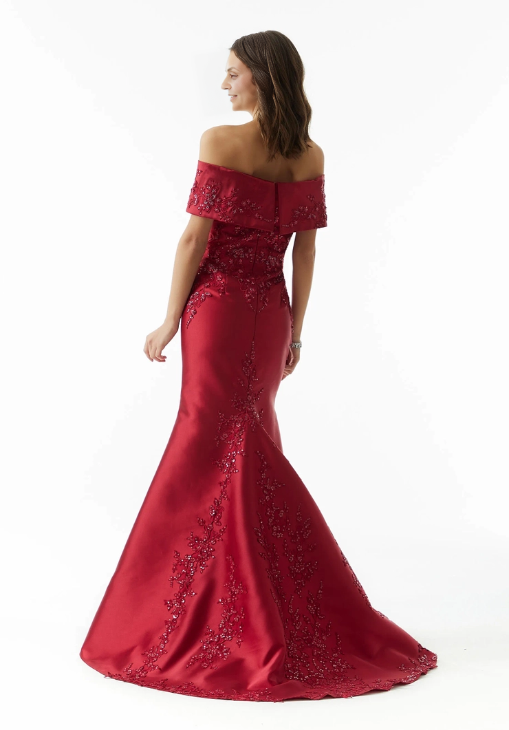 Off Shoulder Mermaid Beaded Floor-length Wedding Guest Dress Mother of the Bride Dresse With Sweep Train