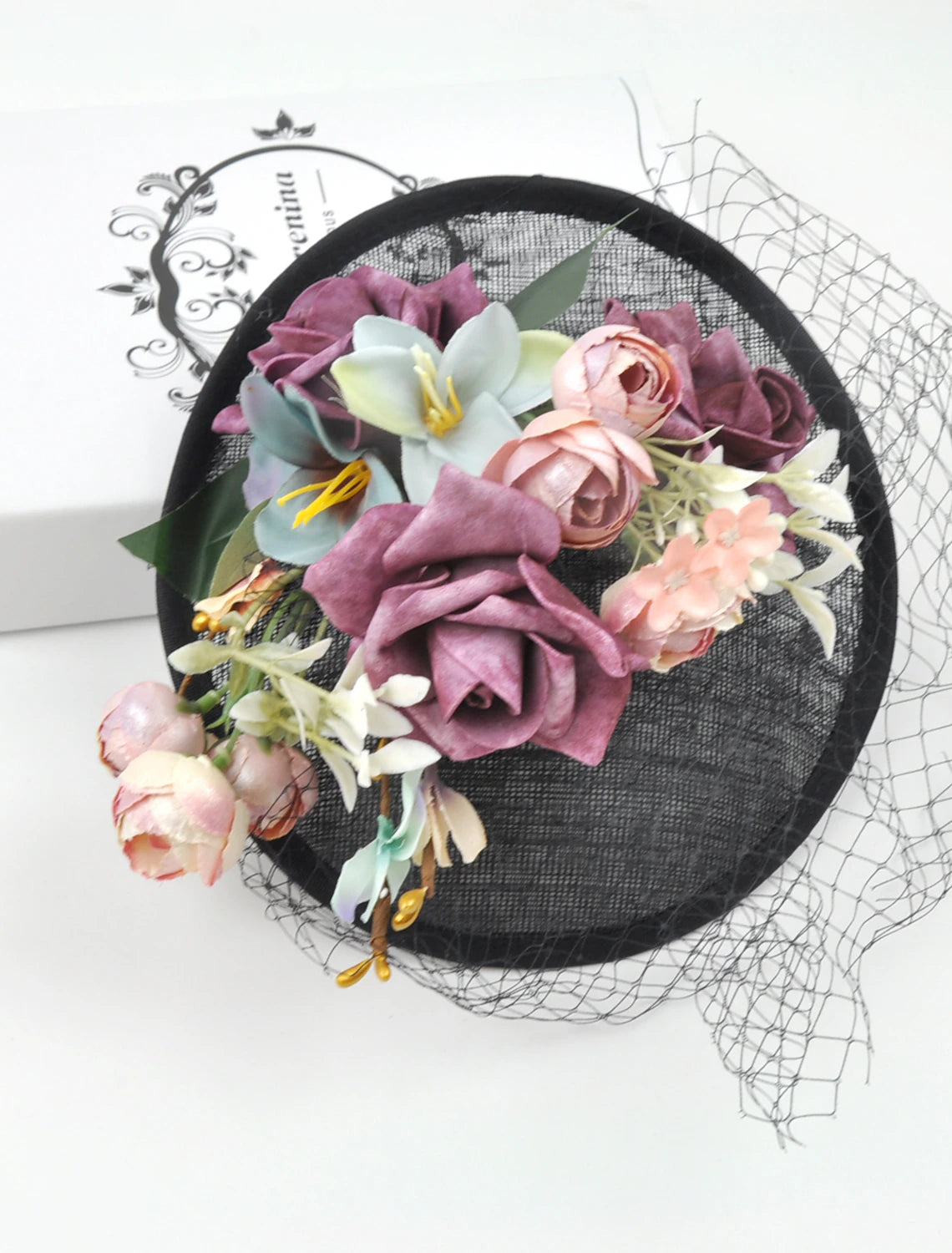 Fascinators Hats Fall WeddingHeadwear Vintage Style Flower Elegant With Floral Headpiece
