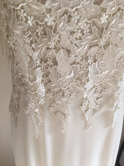 Vintage Lace Mid Calf Length Cream Lace Mother of the Bride Dresse