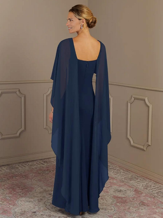 Jewel Neck Sleeveless A-Line Wedding Guest Dresses Chiffon Mother of the Bride Dresse