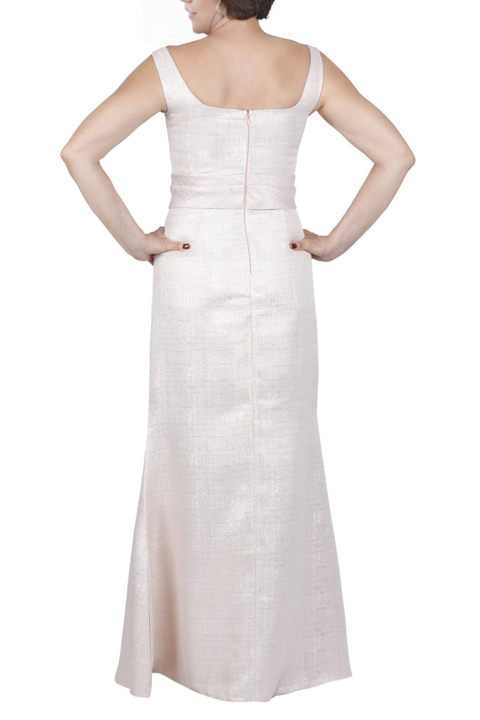 Koutun Rose Gold Square Neckline Sleeveless Mother Of The Bride Gown
