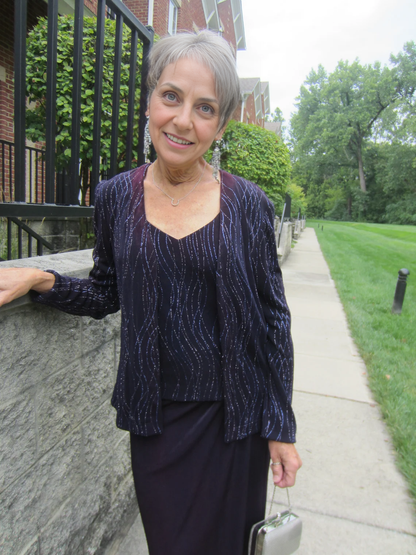 Plum Evening Dress Mother of the Bride Dresse With Sequin Jacket and Bodice Formal Sheath Dresse