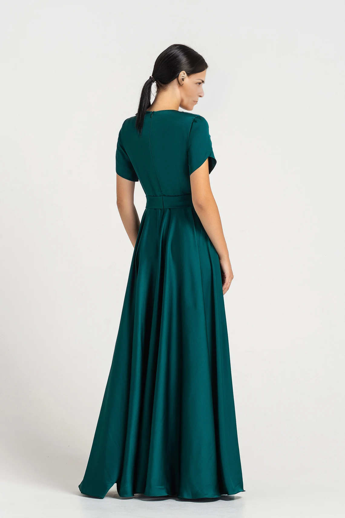 Emerald Green Cocktail Dress For Wedding Long Flowy Dress Maxi Mother Of The Bride Dress