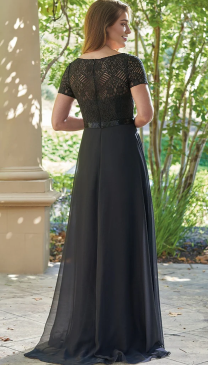 A-Line Chiffon Lace Floor-length Mother of the Bride Dresse