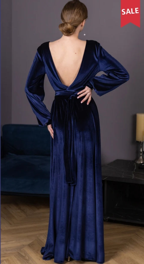 Long Sleeves Winter Formal Dresses Women Velvet Wedding Guest Plus Size Dress Cocktail Dress