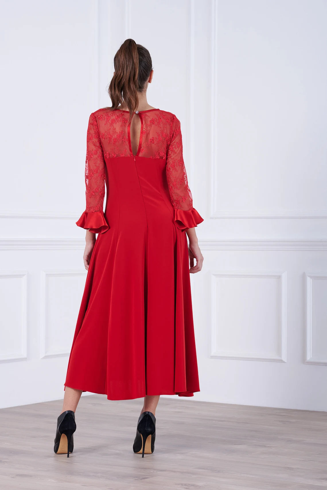 Plus Size Red Mother Of The Bride Dress Wedding Guest Dress Formal Dress