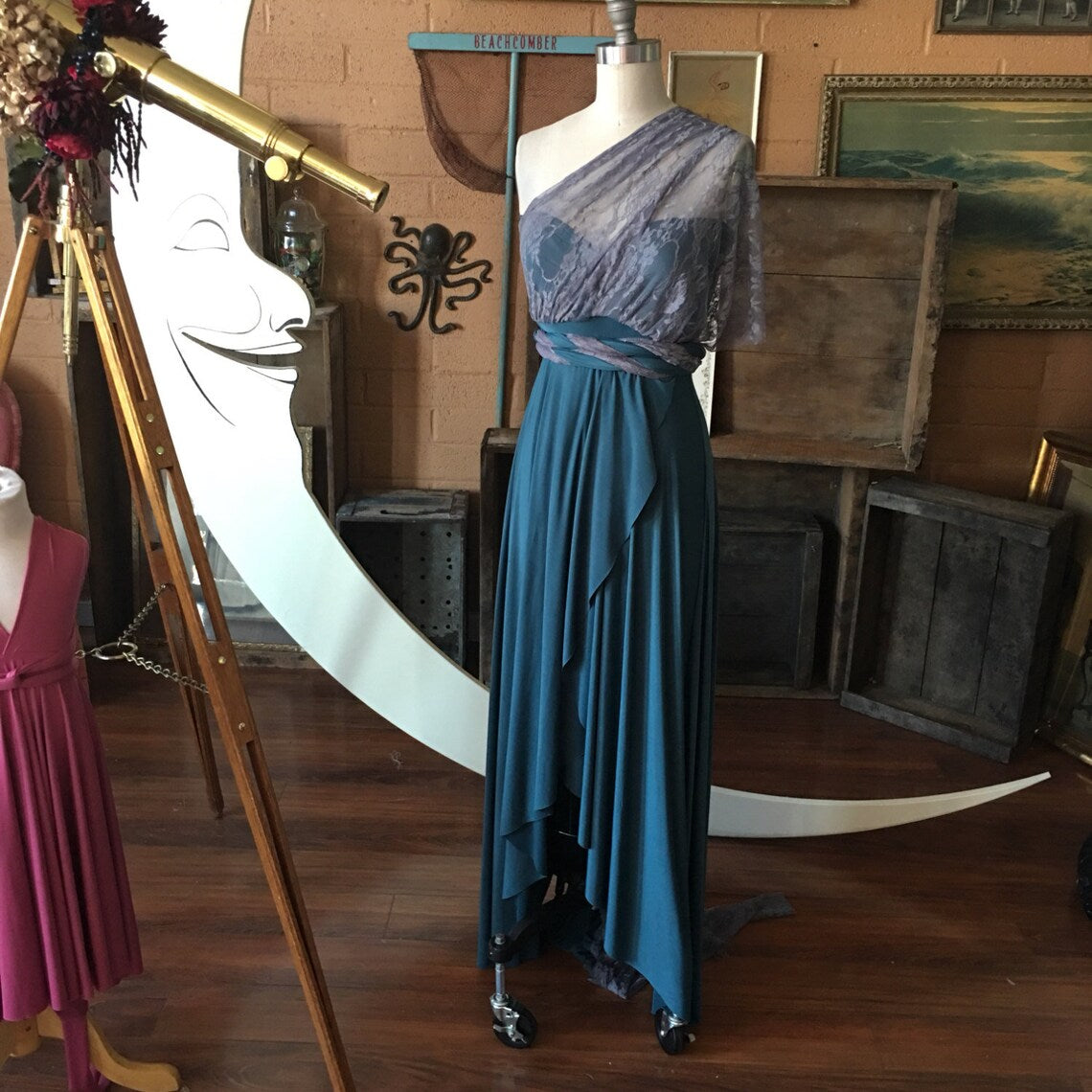 Cocktail Multiway Dress Double Layer Lace Overlay Wedding Guest Party Dresses Mother of the Bride Dresse