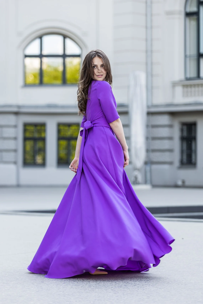 Pleated Maxi Dress Wedding Guest Dress Summer Event Formal Mother Of The Bride Dress