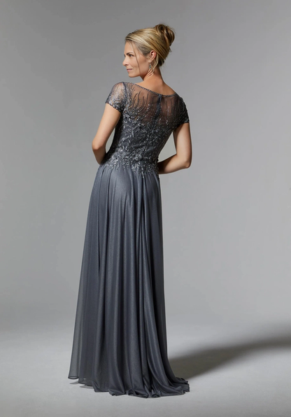 A-Line Wedding Guest Dress Glitter Appliques Floor-length Mother of the Bride Dresse