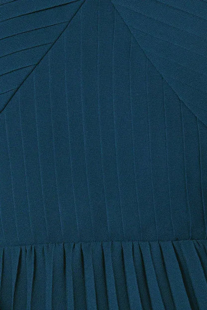 Pleated Georgette Dress With Oversized Sleeve A-Line Mother of the Bride Dresse