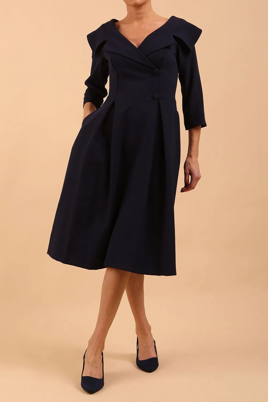 A-Line 3/4 Length Sleeve Formal Mother of the Bride Dresse Cocktail Dresses