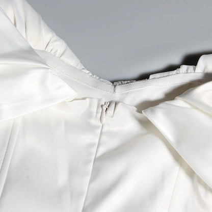 Off The Shoulder Satin Homecoming Dresses Mini Party Graduation Dress