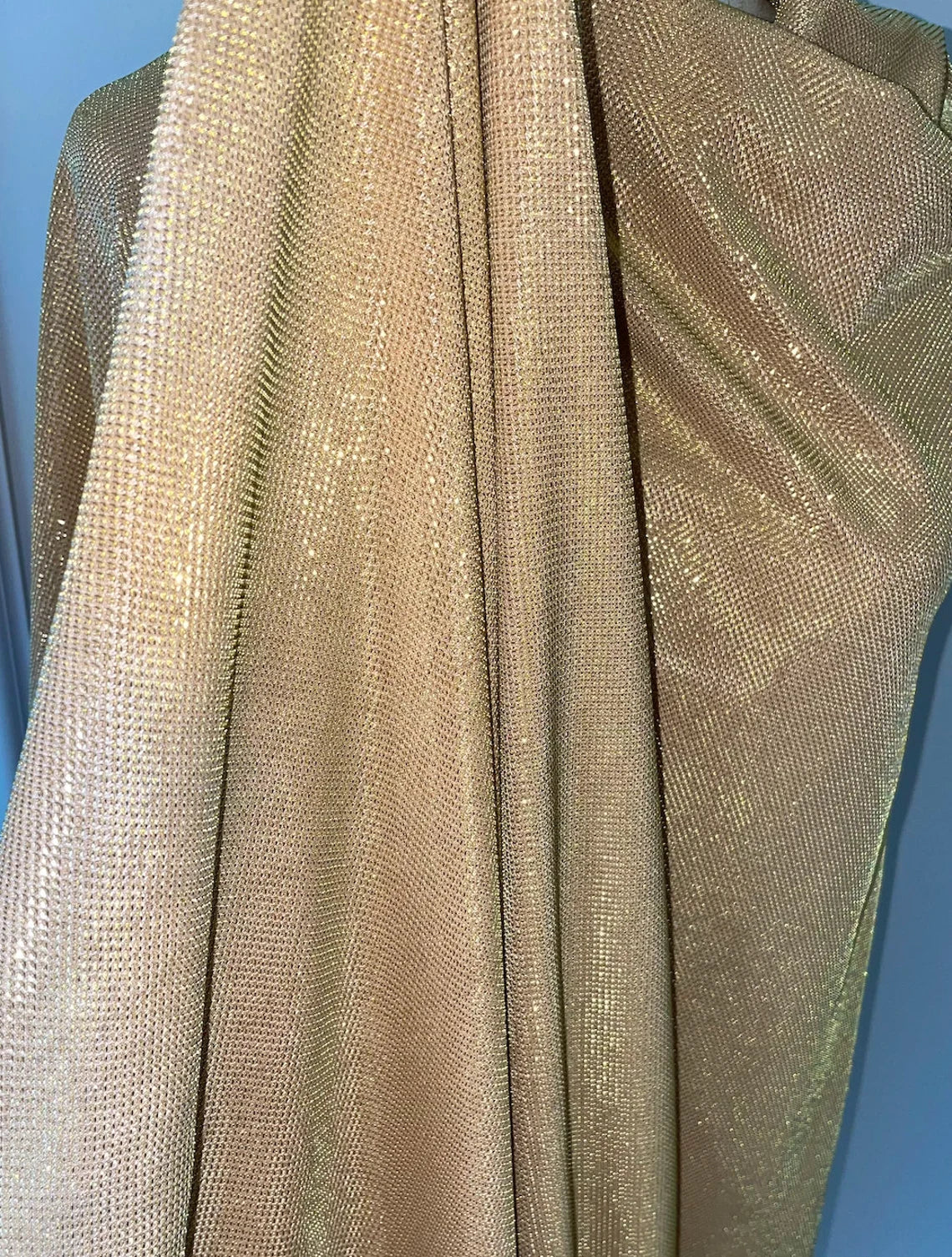 Sparkle Gold Bridesmaid Dress Engagement Dress Wedding Guest Dress With Slit
